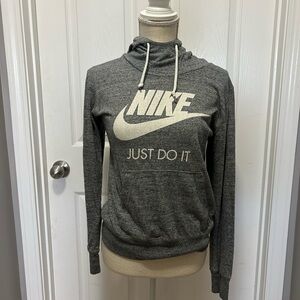 Nike Women's Charcoal Hoodie with Cream Logo